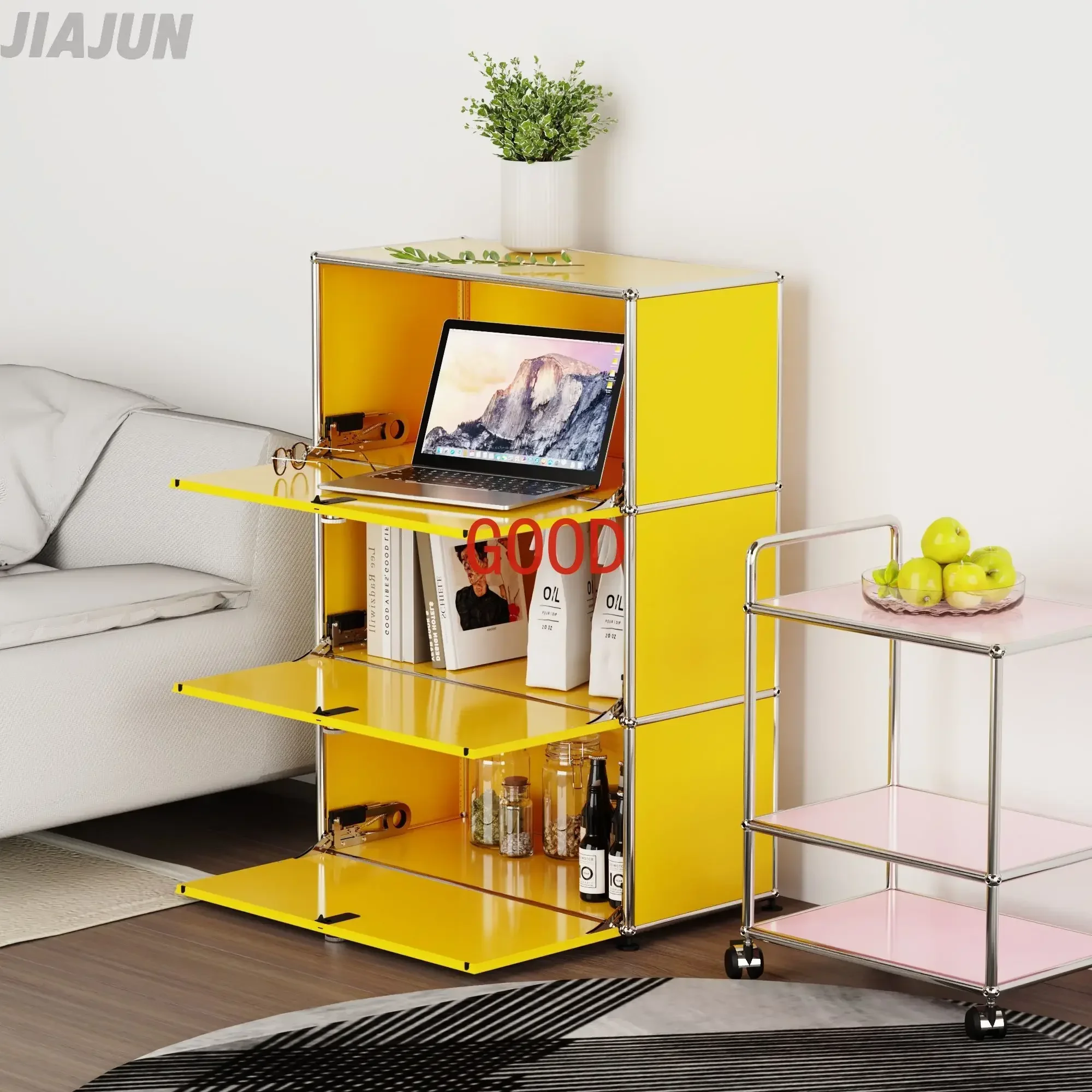 Модульная магия: дизайнерская металлическая мебель для настраиваемого хранения и стильной гостиной, офисного пространства, спальни.