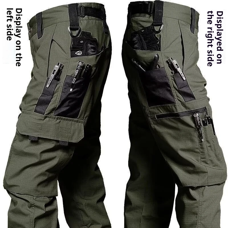 New Tactical Work Pants Men Outdoor Cargo Trousers Multi-pocket Waterproof Pant Autumn Spring Outdoor Workwear Hiking Trousers