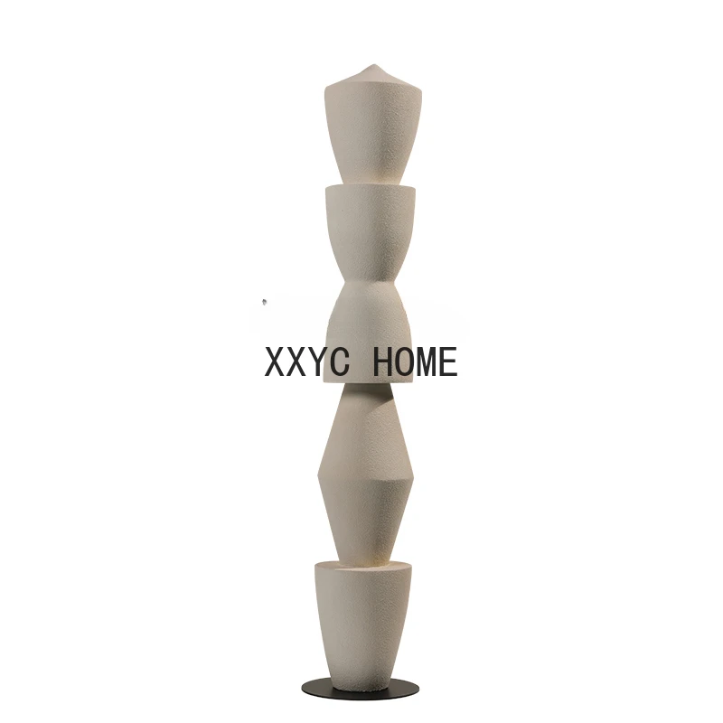 Solid Wood Column Sculpture Art Homestay Hotel Model Room Entrance Decoration Floor Ornaments