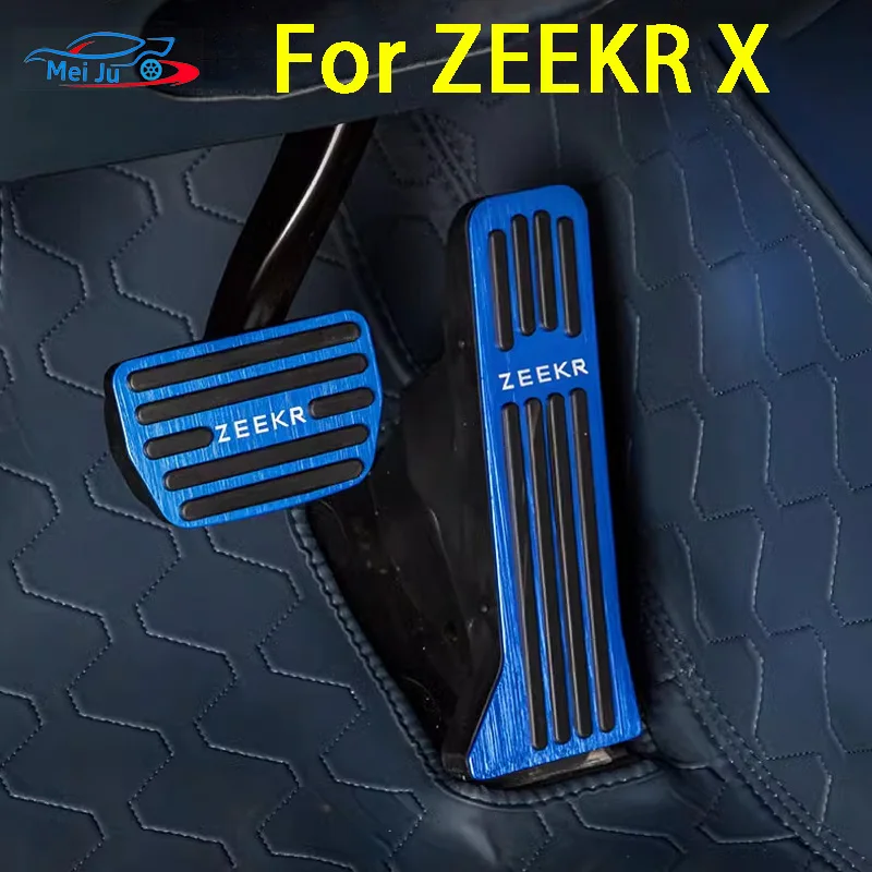 For ZEEKR X 2023 2024 Non-Slip Stainless Steel Pedalboard Aluminium Alloy Rubber Brake Cover