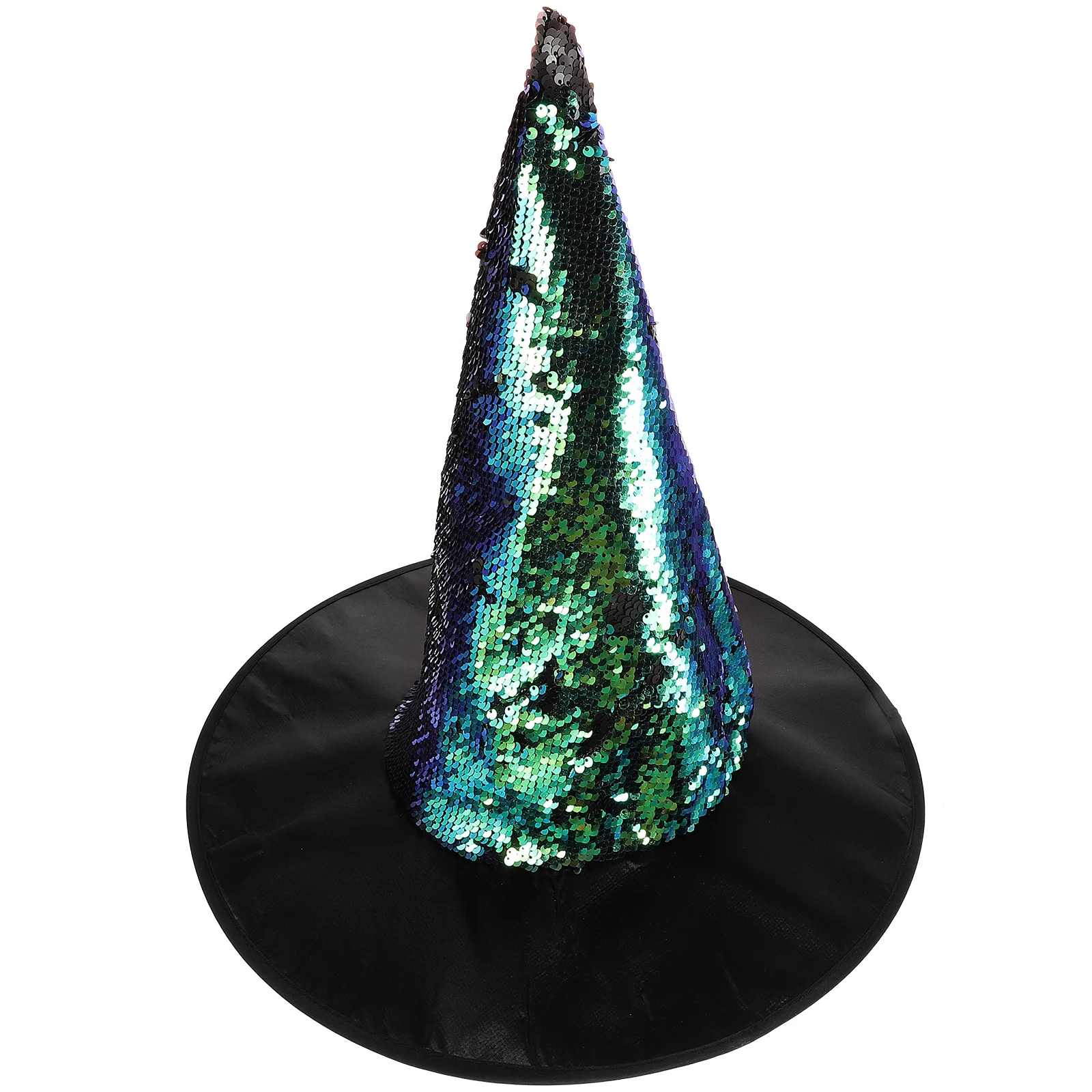 

Halloween Witch Hat Glitter Brown Accessories Women Costume Headwear Sequin Design Comfortable Cosplay Party Masquerade