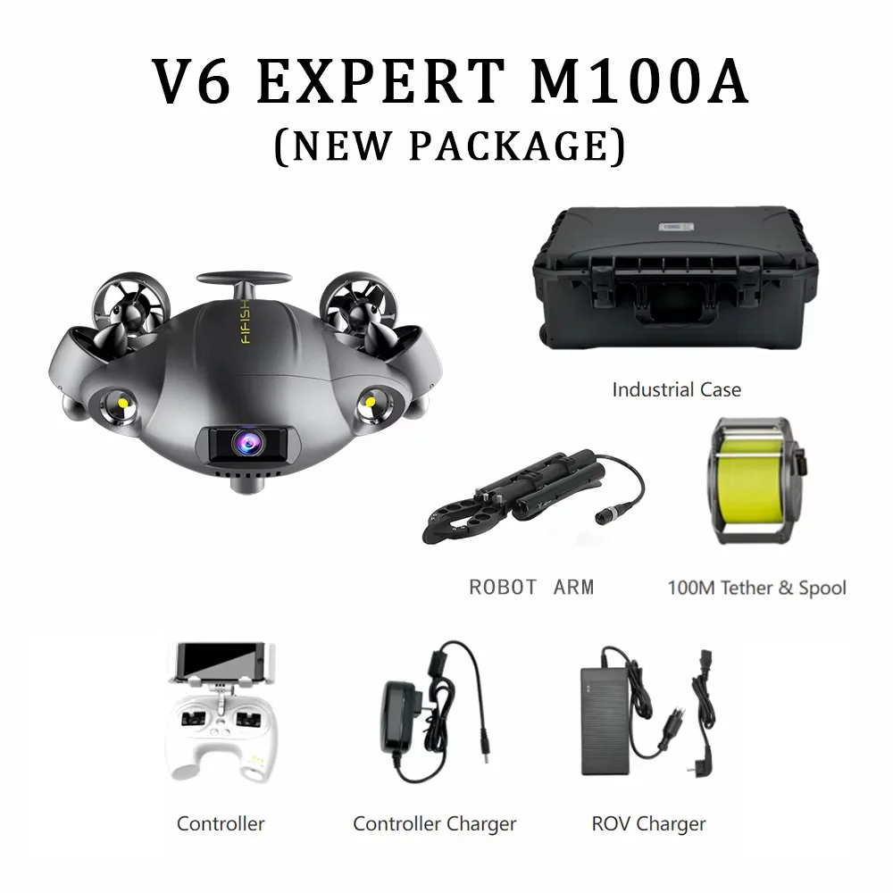 Controllo app Robot subacqueo Video HD 4k 360 gradi Mobilità omnidirezionale subacquea