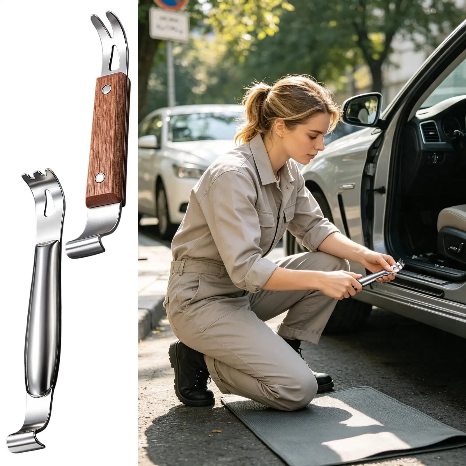 Car Trim Removal Tool Kit Stainless Steel Multi-Functional Metal Pliers Auto Clip Removal Tool For Door Interior Dashboard