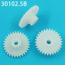 30102.5B 0.5M Plastic POM Gear Diameter 16mm 30 Teeth 10 Teeth Double Layer Gears 2.5mm Hole DIY Toy Parts Accessories 30+10T
