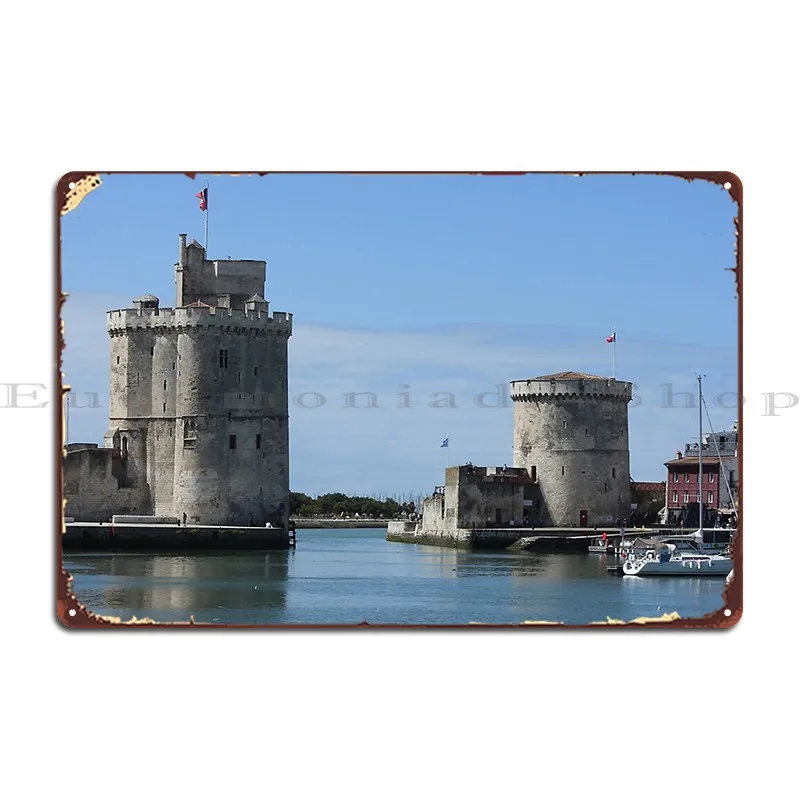 Towers Of La Rochelle Metal Sign Character Bar Living Room Wall Pub Garage Tin Sign Poster