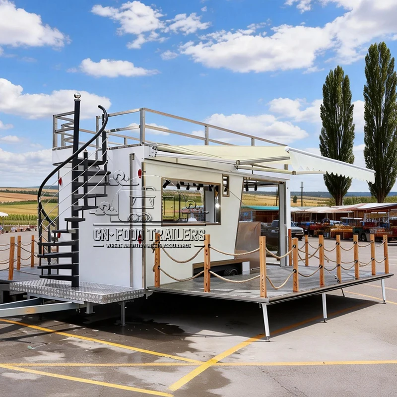

CN Food Trailer Food Truck Fully Equipped Mobile Kitchen Stage Trailer Sales Booth Custom Outdoor Events Exhibition Show