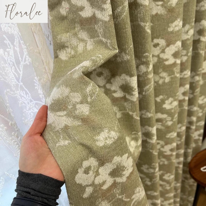 

French Medieval American Country Style Curtains for Living Room Bedroom Chenille Color Jacquard 2025 New Blackout Curtains