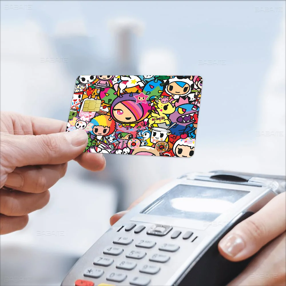 Japón Tokidoki Anmie pegatina película cubierta de piel para tarjeta de crédito tarjeta bancaria de débito frontal