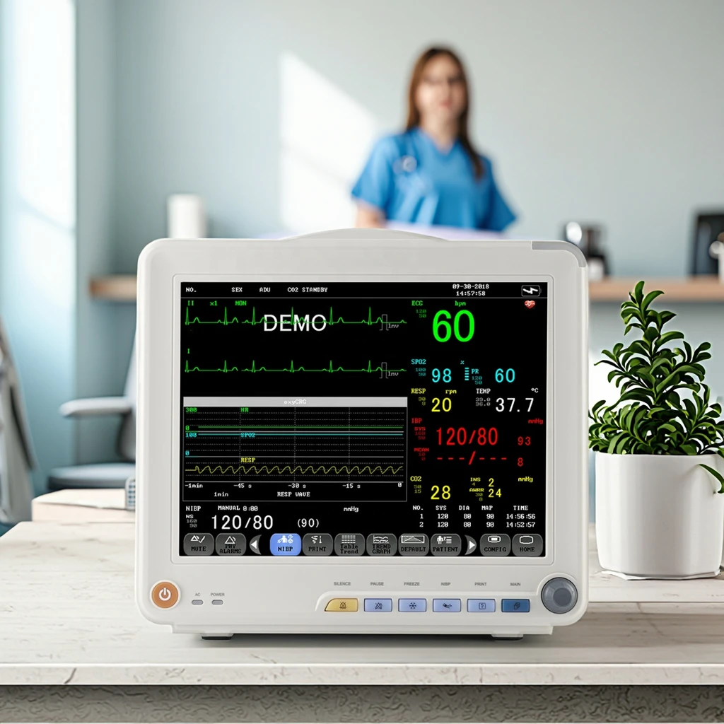 LTSP29 Electric Portable 12.1 Inch High Resolution Color LCD Display ICU Surgery Monitoring Diagnosis Veterinary Patient Monitor