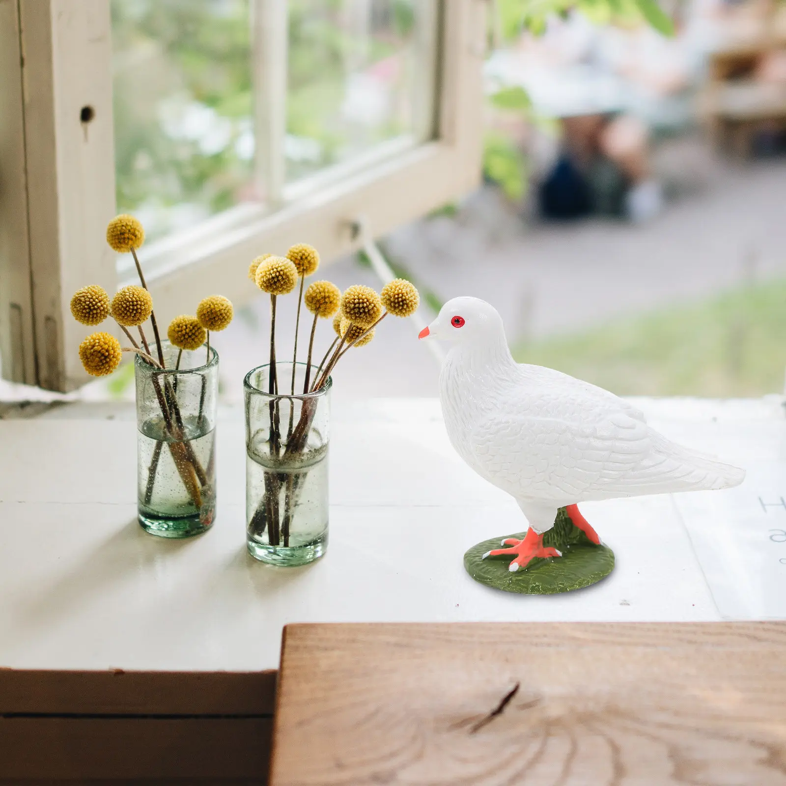 

Premium Plastic Lifelike Dove Statue for Garden Outdoor Indoor Decor Micro Landscape Ornament Realistic Bird Decoration Yard