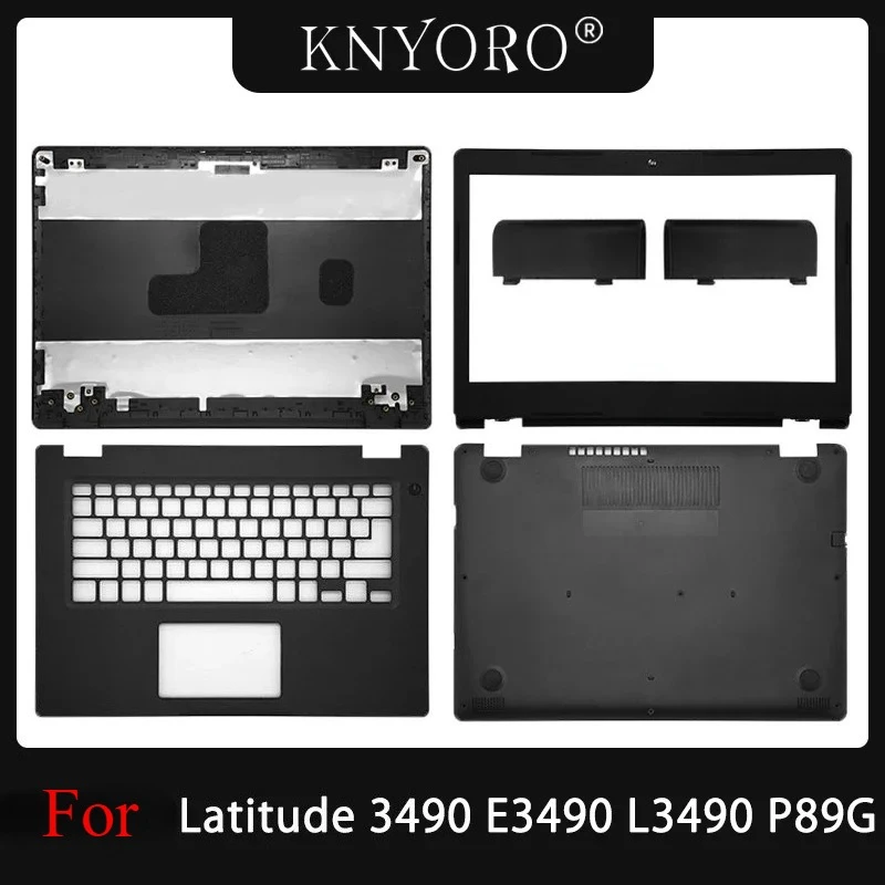 

NEW For Latitude 3490 L3490 E3490 P89G LCD Back Cover Lid Front Bezel Frame Upper Palmrest Bottom Base Case Hinges Cover Black