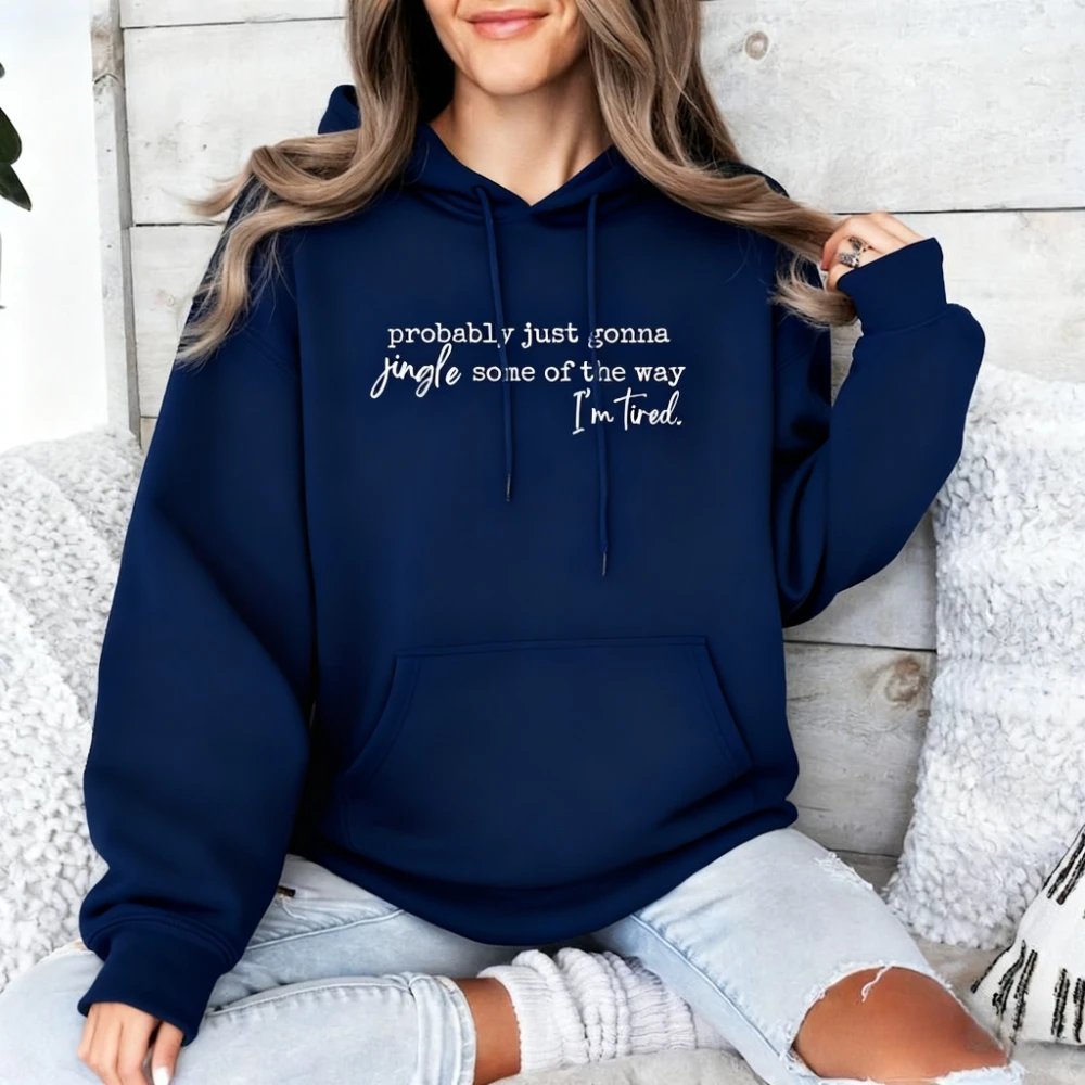 ربما فقط سأنا جلجل بعض الطريقة التي أتعبها عيد الميلاد البلوز مضحك عطلة الملابس عيد الميلاد النساء الرجال للجنسين القمم