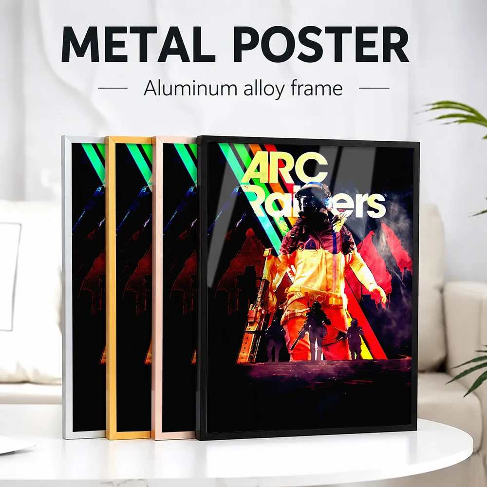 ARC Raiders Game Framed Metal Poster Personalized Photo Immersive Adventure Style Wall Art For Bedroom And Study Birthday Gift