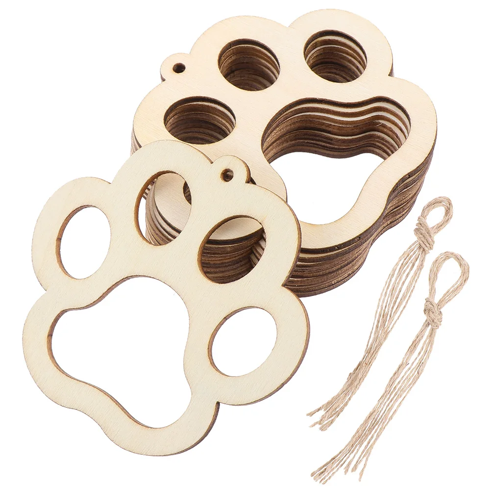 

30Pcs Eco Friendly Wooden Pendants Hanging Ornaments DIY Home Party Decor Wood Slices Wooden Pendant