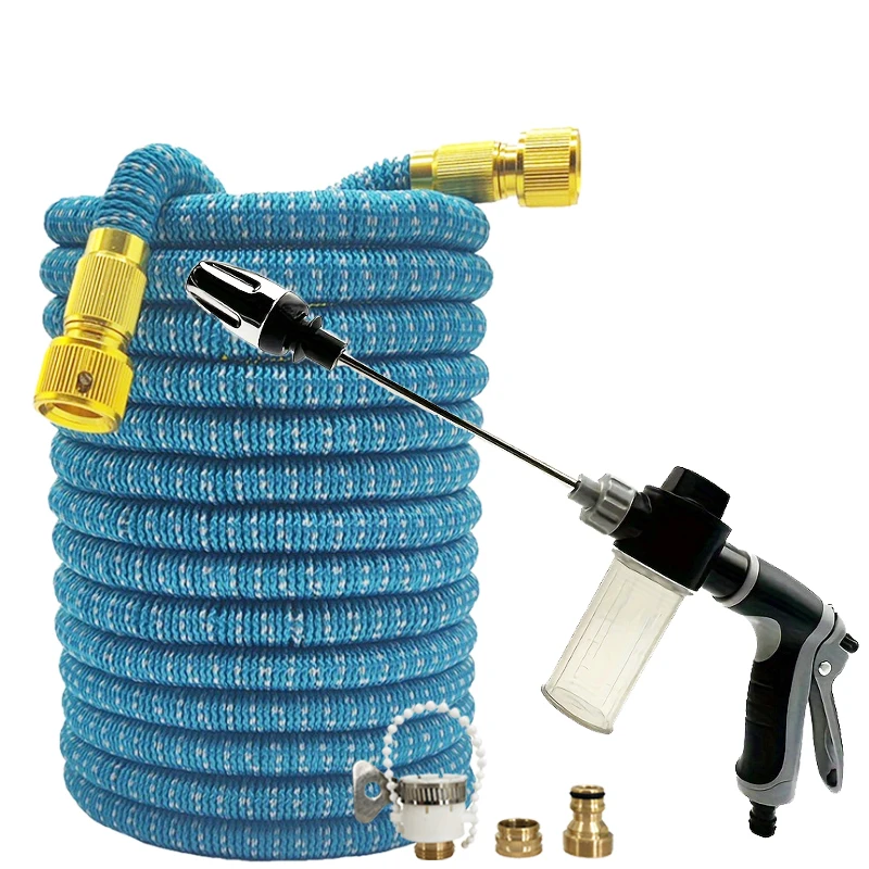 

Растягивающаяся садовая трубка высокого давления, многофункциональный распылитель высокого давления, принадлежности для полива сада и дома