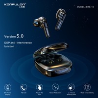 KONFULON TWS Dual Speaker Bluetooth Headset Noise-Cancelling Touch Control Wireless Bluetooth Headset For Xiaomi Huawei