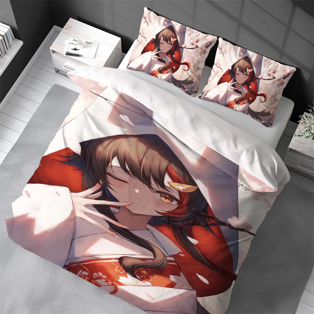 O-Ookami Mio Duvet Cover Set Soft Wash Bed 3 Piece Summer Comfortable Student Dormitory Home Baby Bedding Best Seller