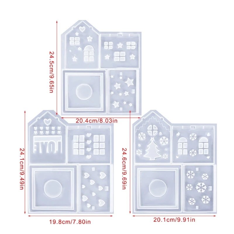 Acessório conjunto molde silicone resistente para criar enfeites casa