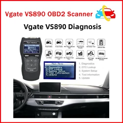 Newest Vgate VS890 OBD2 Diagnostic Scanner Vgate SCAN Tool VS 890 CAN-BUS Multi-Languages Car Code Reader