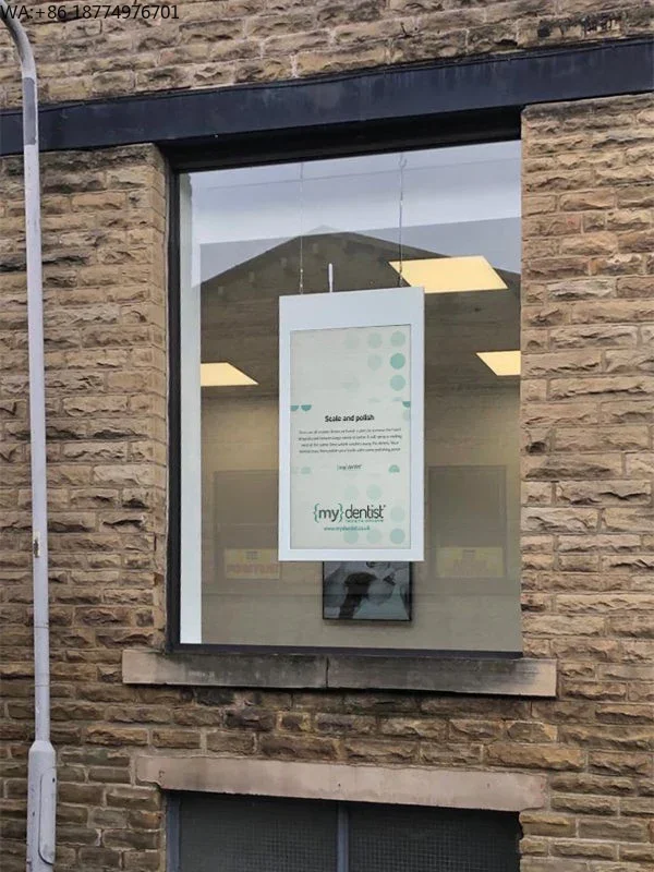 

43-Inch Ultra High Brightness Hanging Double-Sided LCD Window Display Animation Graphics for Indoor Advertising Storefront Use