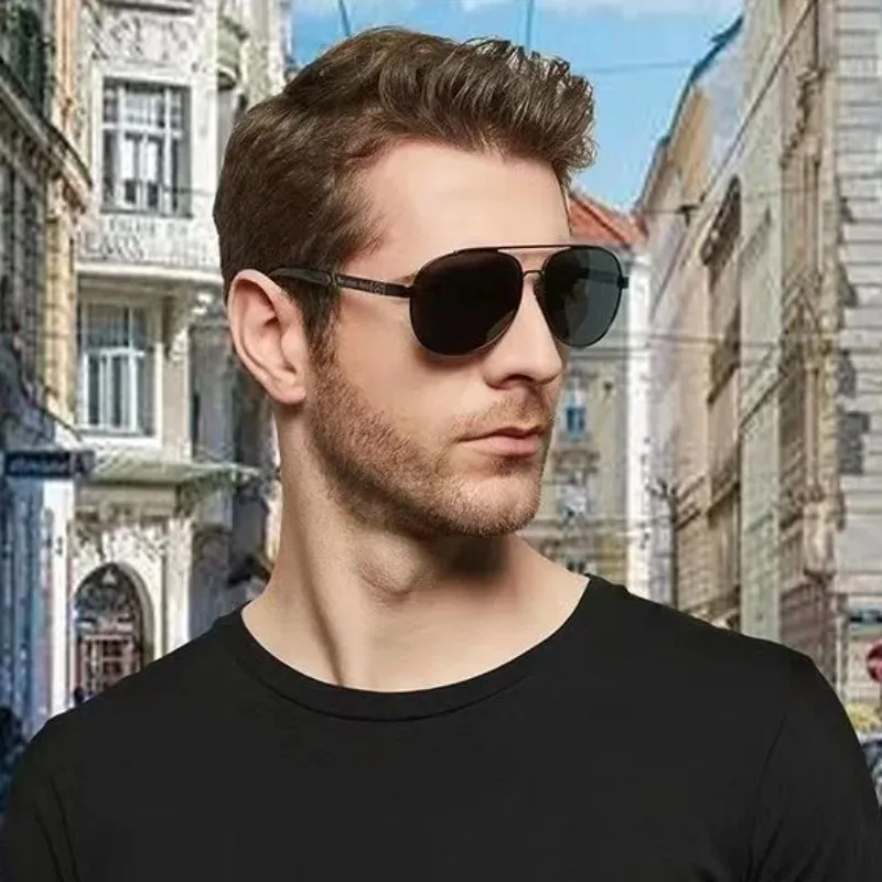 1 Stück photochrome Pilotenbrille für Herren, Tag- und Nacht-Fahrsonnenbrille