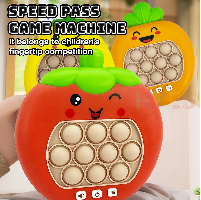 Plant Series Quick Pop Push Game Machines Fun Puzzle Squeezing Bubbles Fidget Anti Stress Toy Gifts For Kids Adults Boys Girls