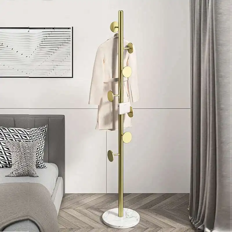 

Bedroom Clothing Rack Jackets Laundry Rack Hat Standing Clothes Hangers Golden Irons Wieszaki Na Ubrania Furniture YYY30XP