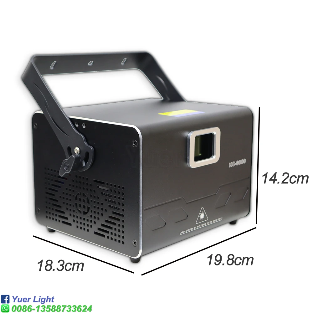 YUER – projecteur Laser 3D ILDA 6W DMX pour scène, éclairage professionnel pour fête de mariage, Club DJ Disco, Animation rvb