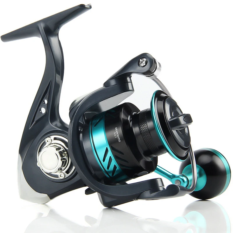 Fishing Reel DK1000 DK3000 DK5000 Spinning Fishing Reel Metal Body EVA Grip Maximum Braking Force 16KG for Freshwater Saltwater