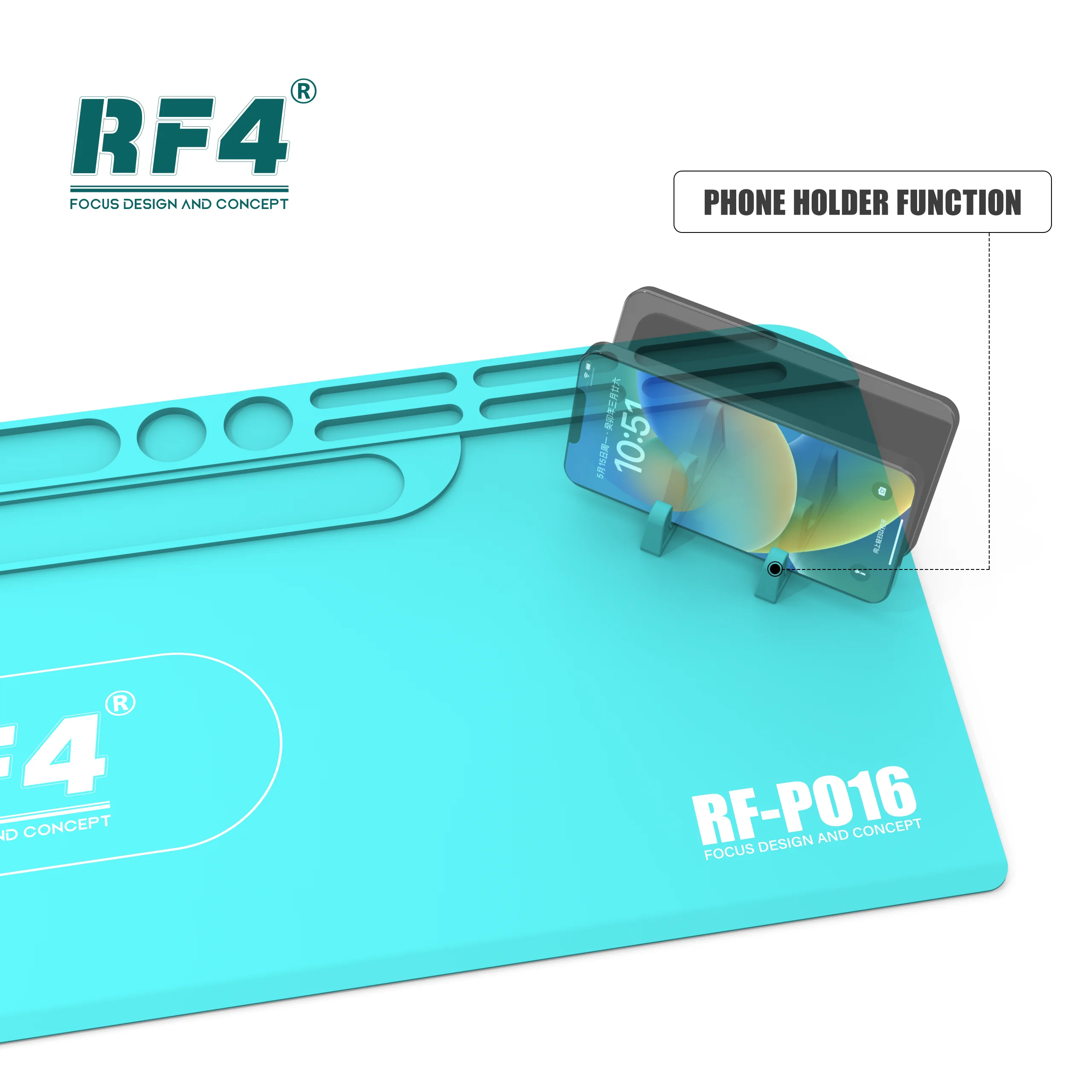 Imagem -05 - Esteira Antiestática do Isolamento Térmico do Esd Estação de Solda do Silicone Almofada do Reparo Plataforma da Manutenção Rf4 Rf-p016 80x30cm