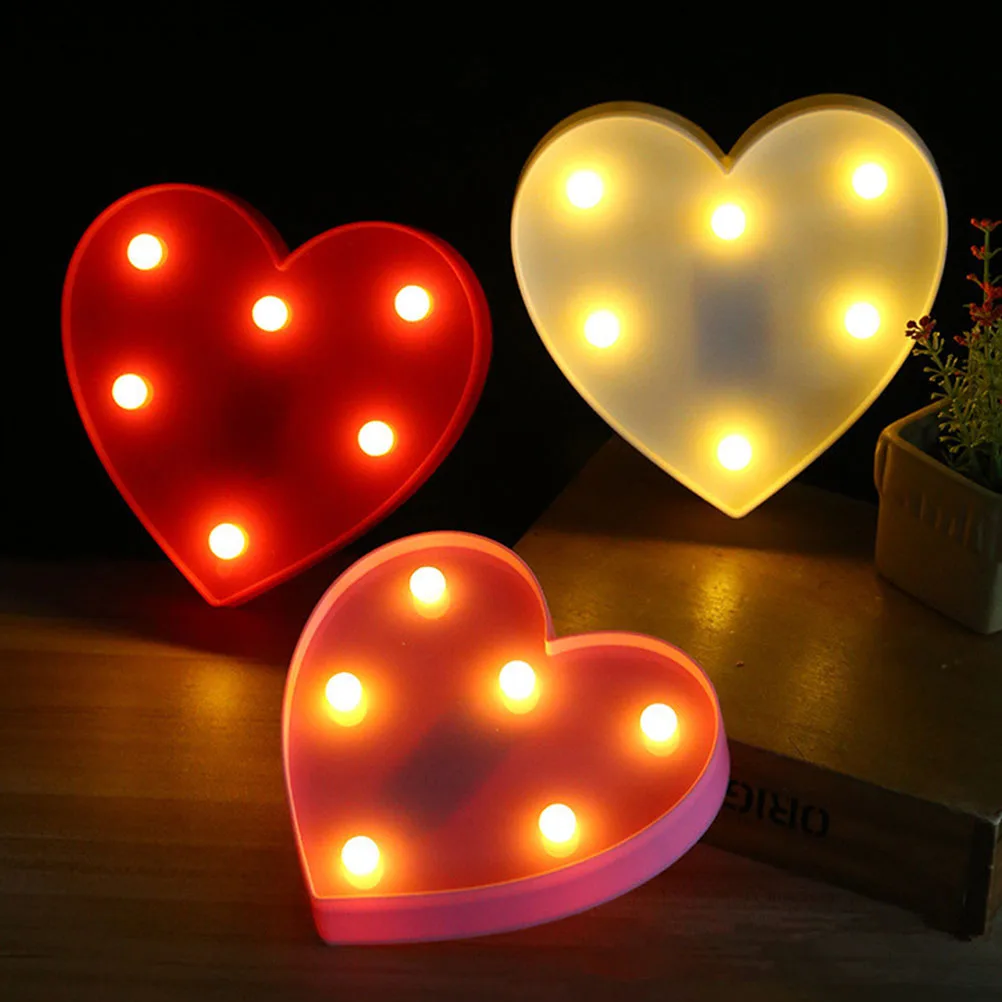 1pc Led Nachtlicht Liebe Herz Form Dekorative Lampe Valentinstag Geschenk Schlafzimmer Wohnzimmer Zimmer Langlebig Tragbare