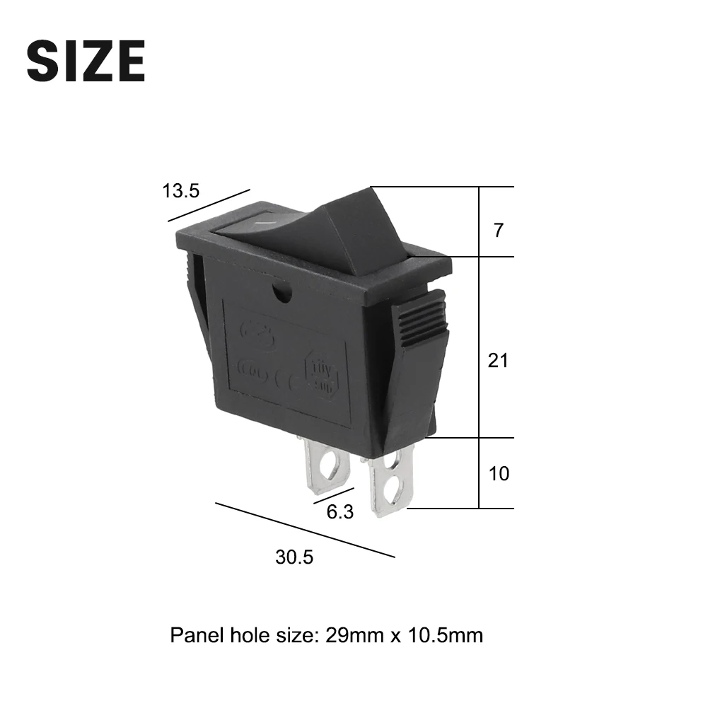 

Convenient On/Off Rocker Switch with 15A Maximum Current for Power Switches in For Treadmills Water Coolers Automobiles Boats