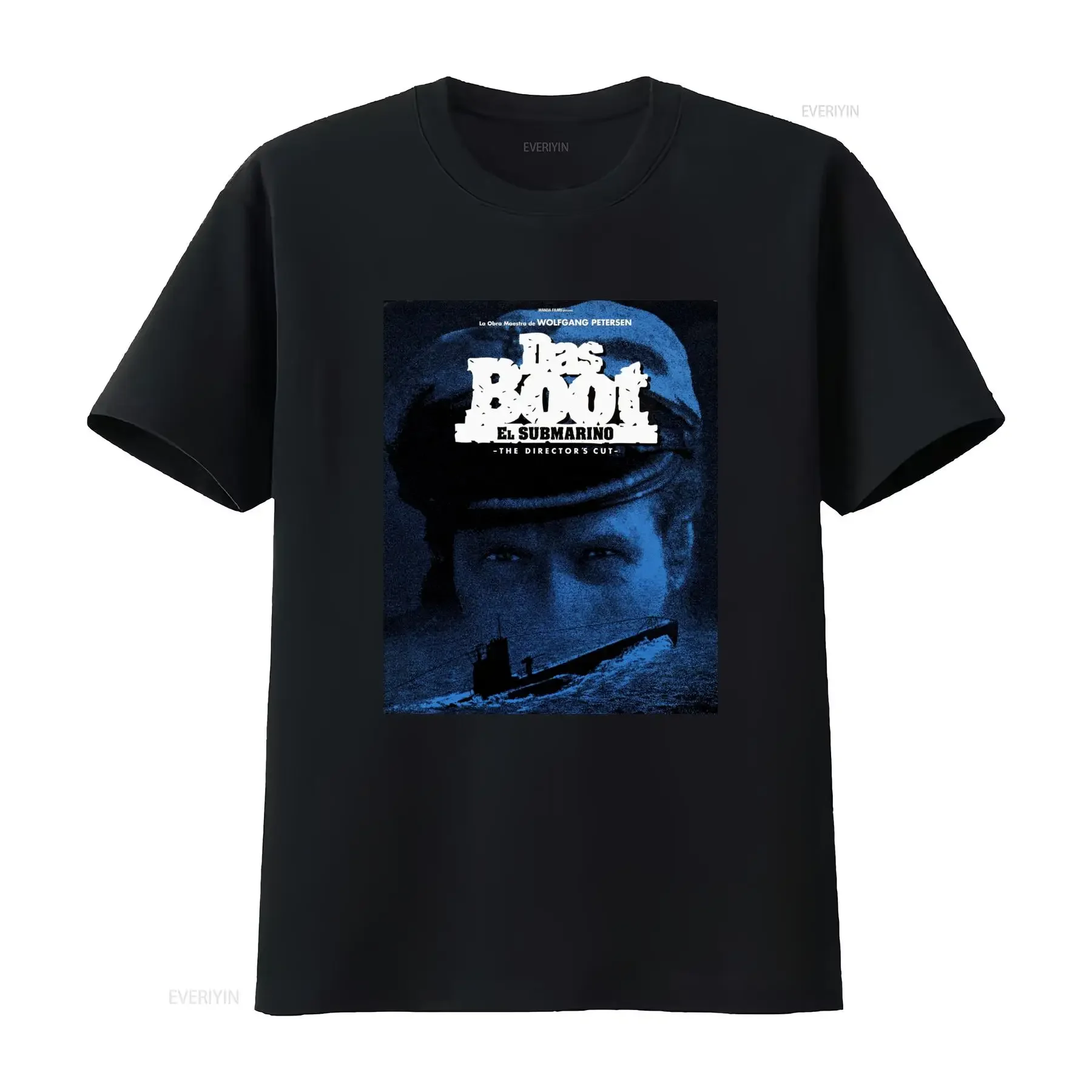 Das Boot 1981 German U Boat Blu ray Cover T shirt Small Medium Cute Vintage Design vintage Washed Casual Comfortable graphic