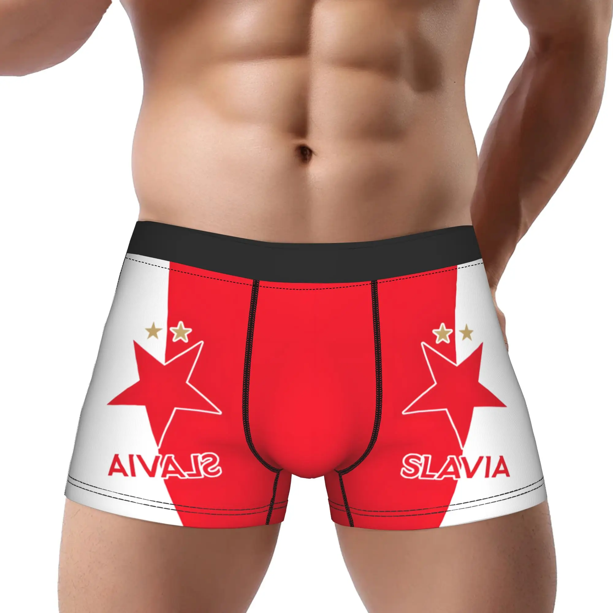 

adults 18 plus Slavia Praha boxers Slavia Praha Underpants Breathbale Panties Men Underwear Sexy Shorts Boxer Briefs