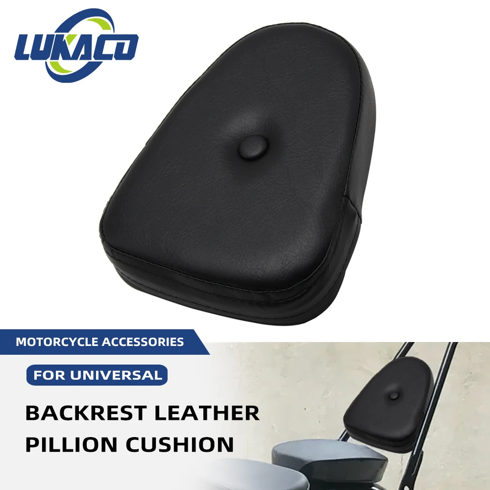 Backrest Leather Pad Universal Motorcycle Sissy Bar Pillion Cushion For Harley Yamaha Honda Suzuki Kawasaki Chopper Cruiser