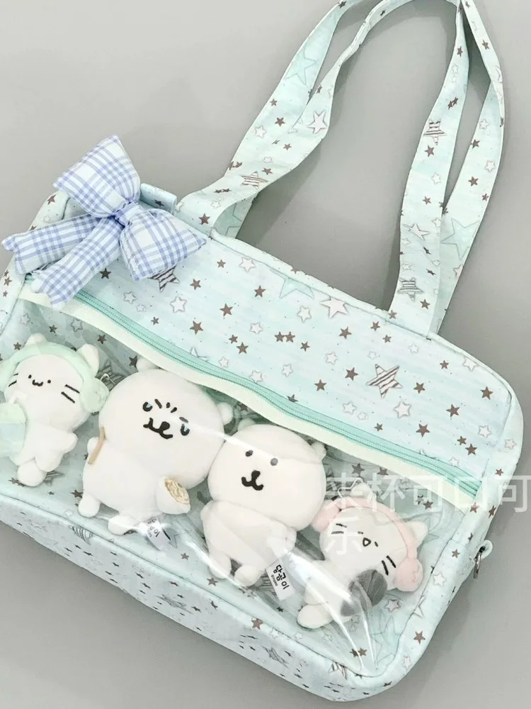 

JK Uniform Large Capacity Japanese Original Lolita Pain Bag Sweet Cute Girl Polka Dot Versatile Doll Bag for Women
