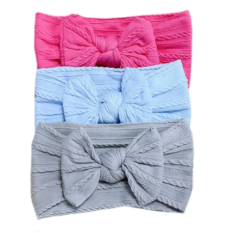 Baby Turban Headband Set-Bowknot Hairband Soft Headwear Elastic for Newborn/Girls/Boys/Kids Gift for Toddlers