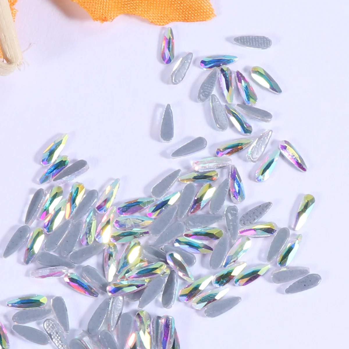 144 個ネイルアートラインストーン DIY ネイルラインストーン装飾ナチュラル付け爪クリスタルグリッターサロン家庭用