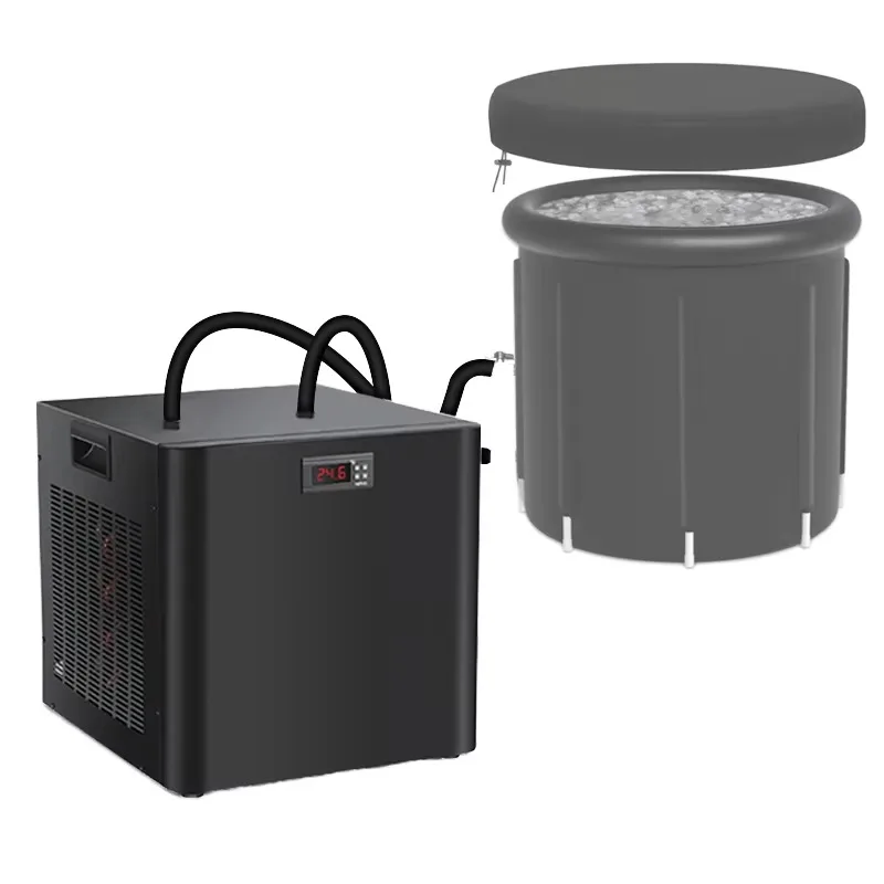 

1hp High Quality PVC Cold Plunge Tub Small 1/3hp Water Chiller Outdoor Square Ice Bath Equipment for Home Use