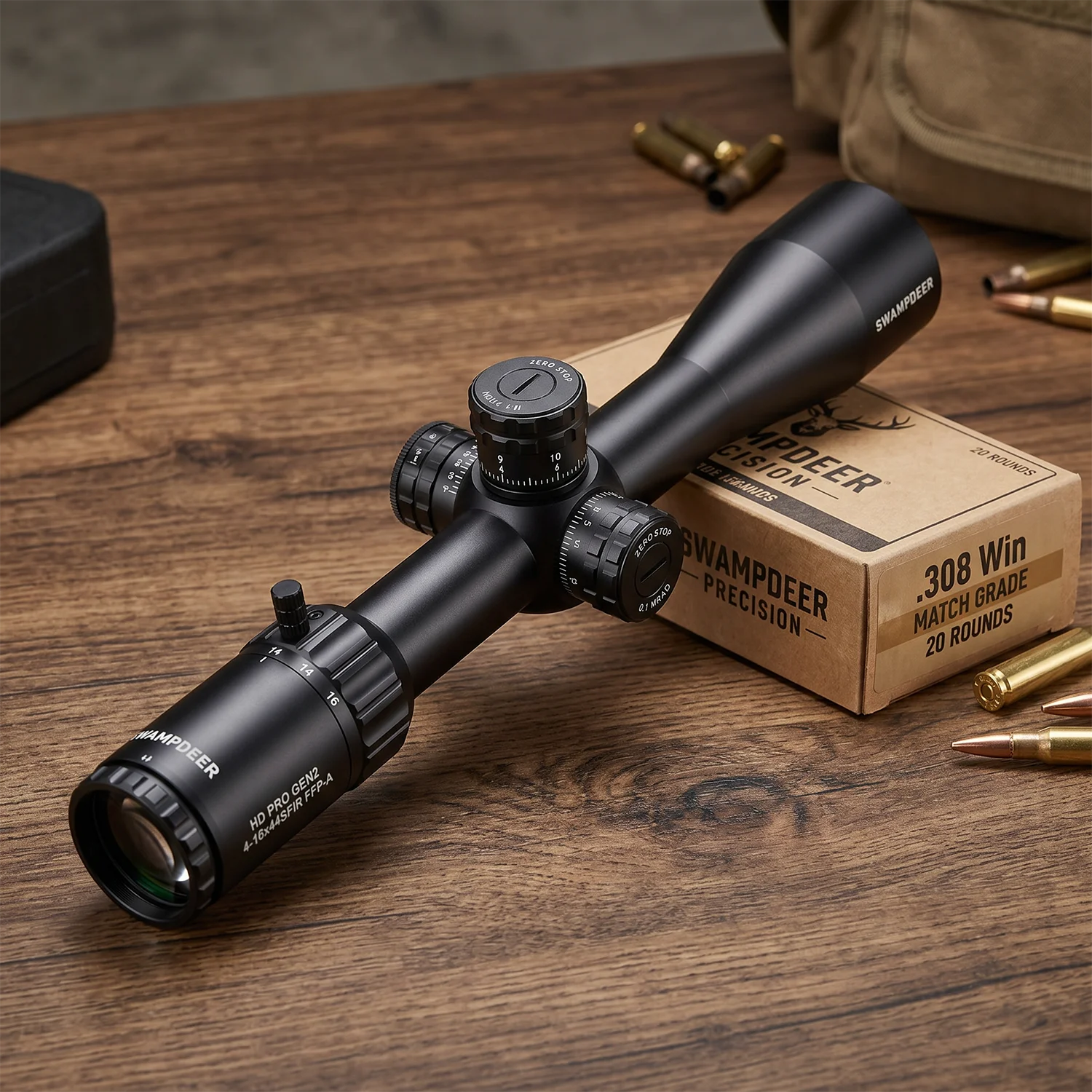 SWAMPDEER HD PRO GEN2 4-16X Bdc Tactical Riflescope With Illuminated Rifle Optical Scope&Mount High Telescopic Sight For Hunting