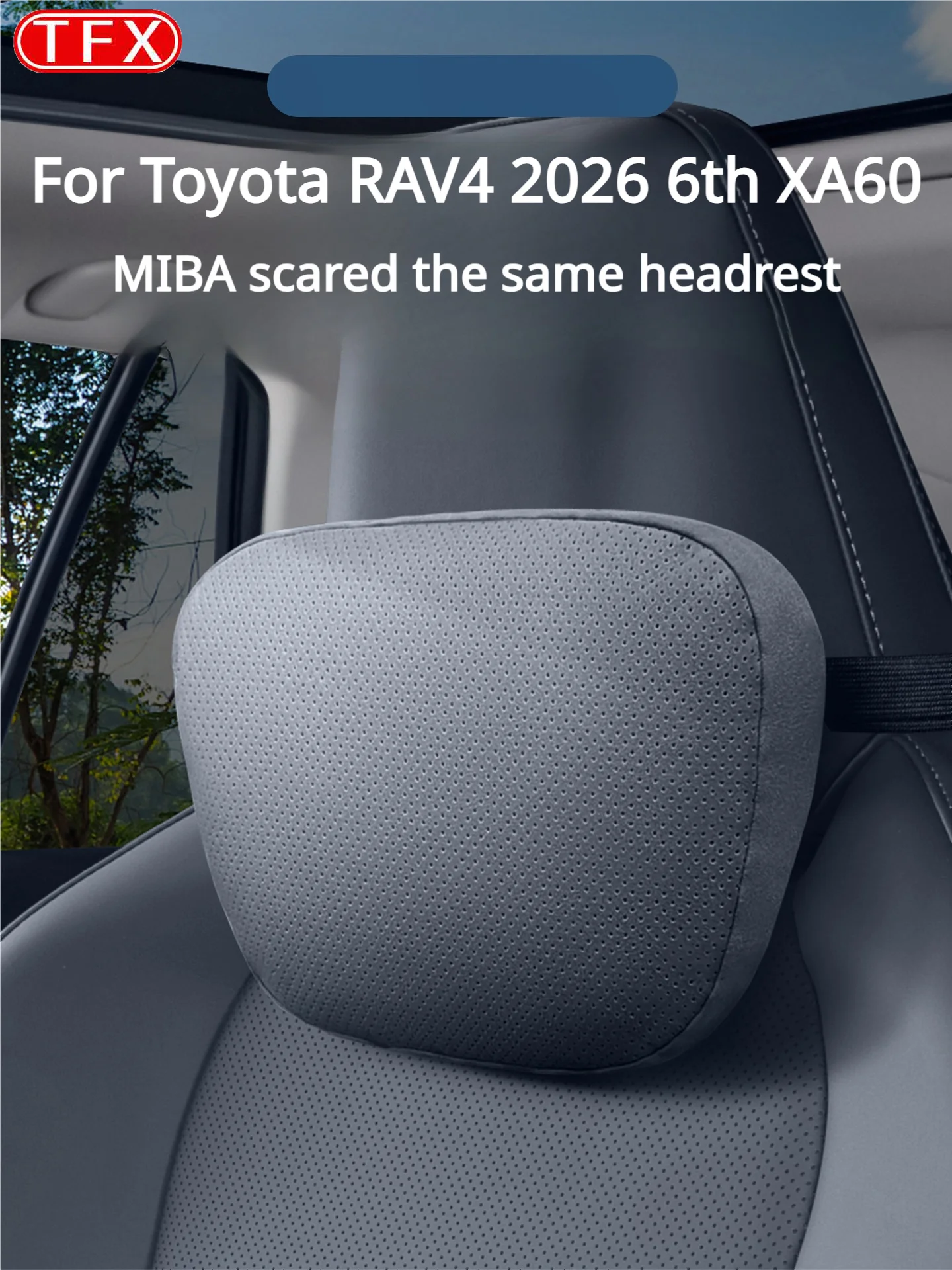 For Toyota RAV4 2026 6th XA60 Car Styling Headrest Neck Support Lumbar Cushion Seat Pillow Comfort Memory Foam Auto Accessories