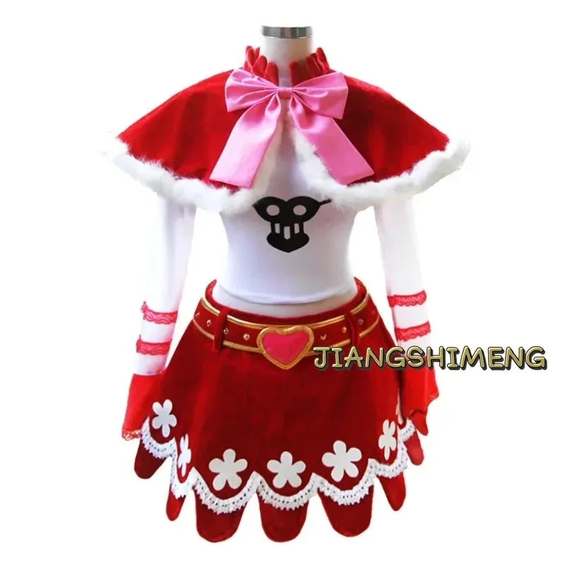 

qa156Аниме Перона Косплей Костюм Парик Душа Фрукты Принцесса Сексуальная Женщина Шаль Юбка Хэллоуин Красная Рождественская Одежда Униформа Костюм