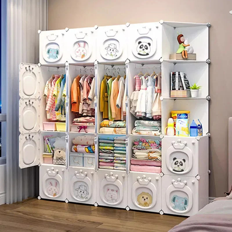 Door Shelves Wardrobe Makeup Cube Jewelry Modern Minimalist Baby Nordic Open Closet Living Room Guarda Roupa Hotel Furniture