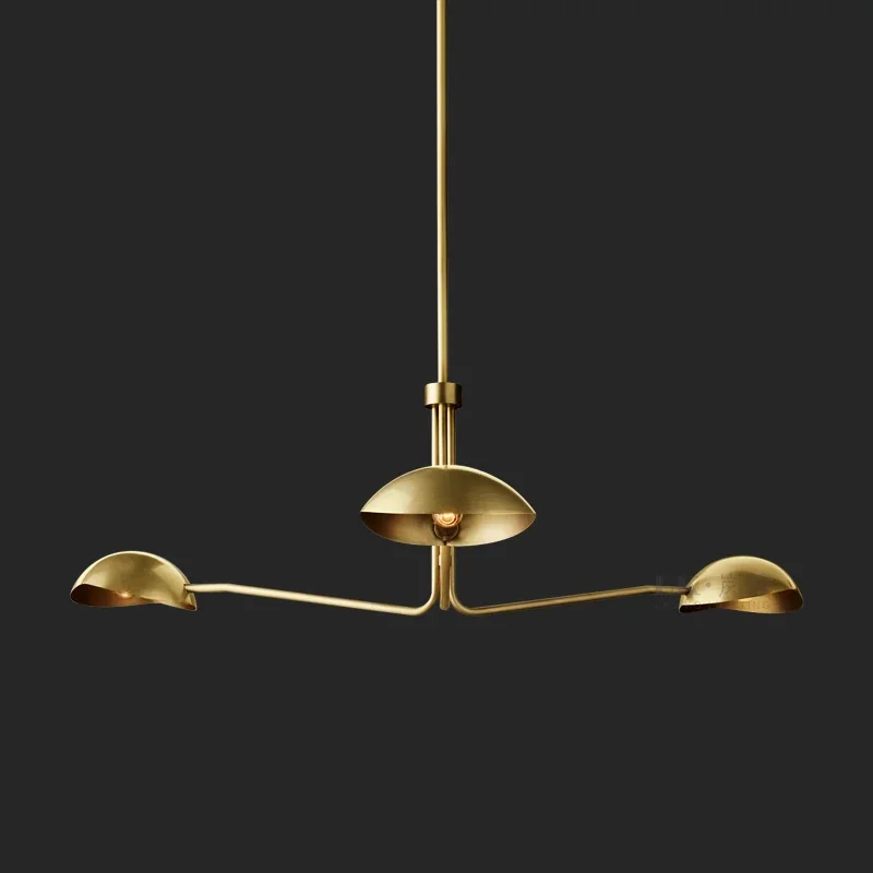 Mid century chandelier industrial metal lamp shade black and gold light Designer sputnik light dining room foyer light fixtures