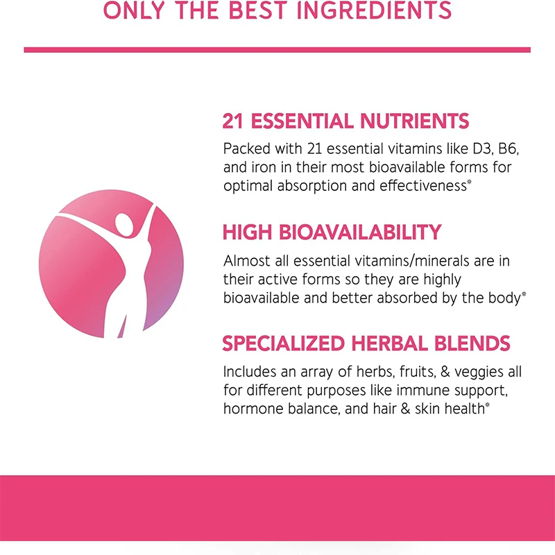 Contains A Mixture of Vitamin A, Biotin, Iron, Magnesium, Collagen, and Vegetables for Hair and Skin - Gluten Free -60 Capsules
