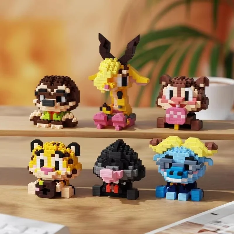 Building Blocks Nick Wilde Judith Laverne Hopps Assembly Model Kit Desktop Ornament Doll Boys' Puzzle Toys Collectible Zootopia