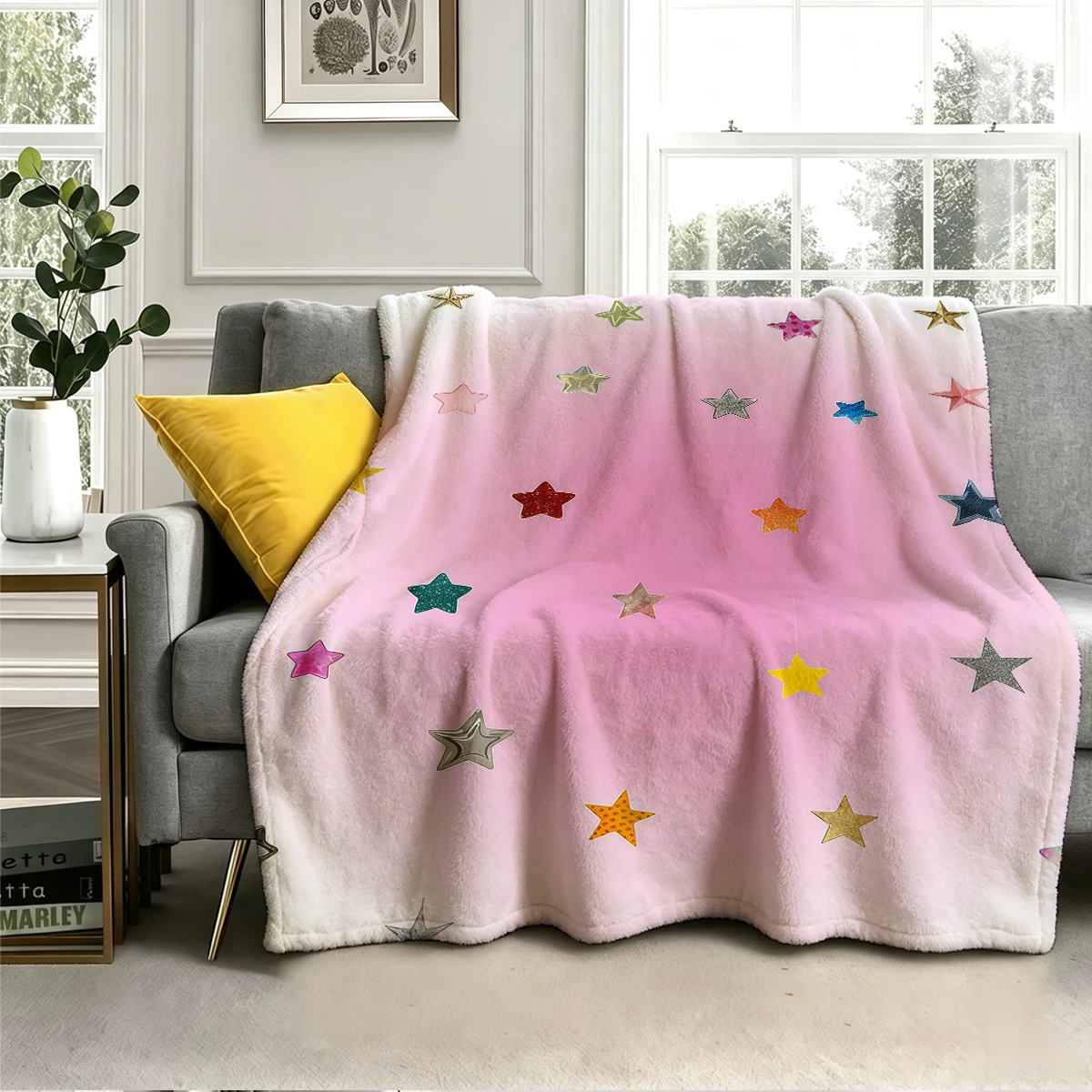 Whimsical Backdrops Flannel Blanket Warm Soft Halloween Christmas Couch Warm Cozy Decorative Decor Gift for All Season