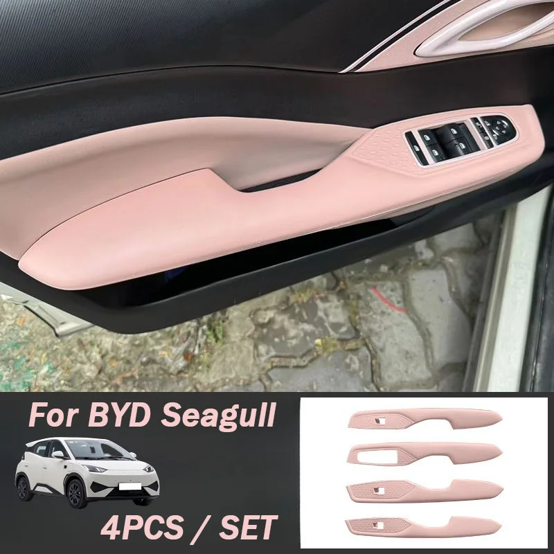 For BYD Seagull Dolphin Surf Door Armrest Panel Cover Window Lift Switch Button Protective Decor Trim Car Interior Accessories