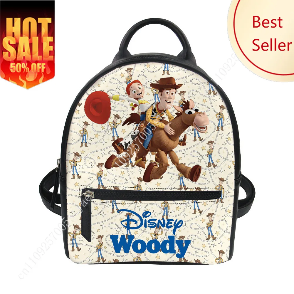 

Woody Toy Story Backpack Disney Cartoon Decorate Leather Bags Design Your Photo Logo Text Party Holiday Decoration Custom Gifts