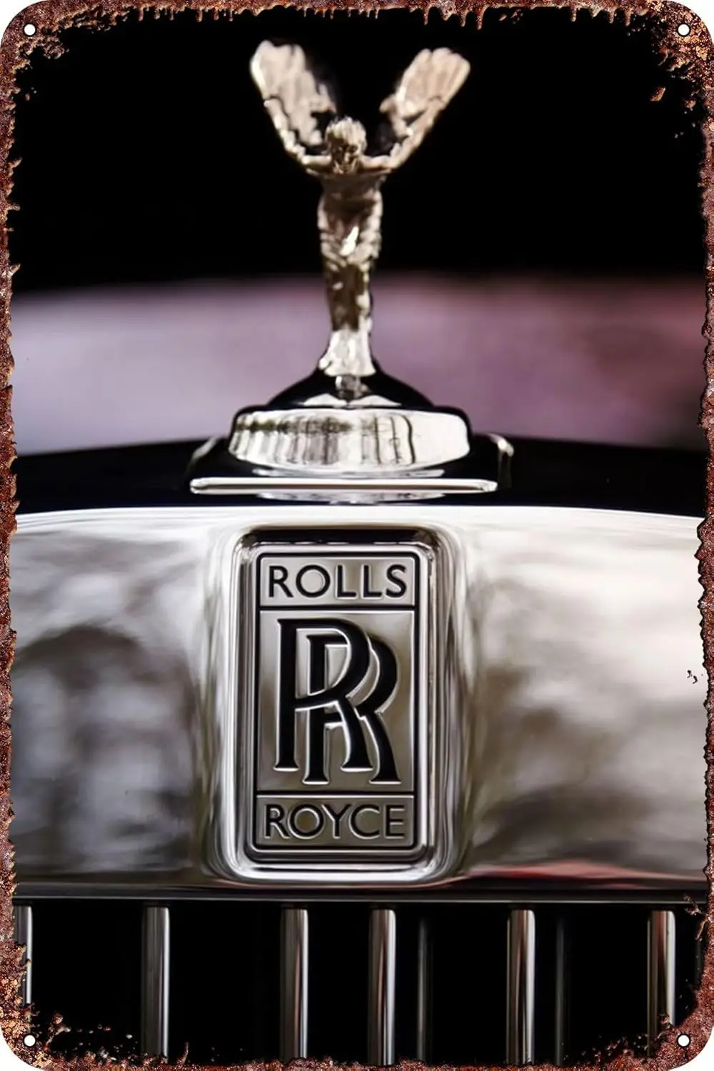 1w,Rolls Royce Logo Retro Metal Tin Sign The Best Things in Life Tin Sign Home Bar Patio Cave Wall Vintage Decor Novelty Sign es